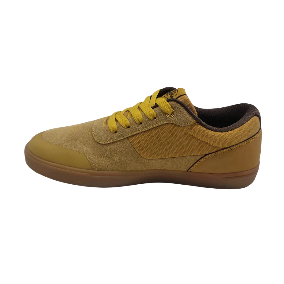 Suede & Oxford Fabric Upper Board Shoes With Tpr Outsole In Retro Look (1)